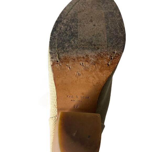 Rag & Bone Newbury Canvas Ankle Boot Camel Size 9 - Picture 7 of 7